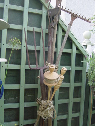 The garden tool sculpture.June 2008.