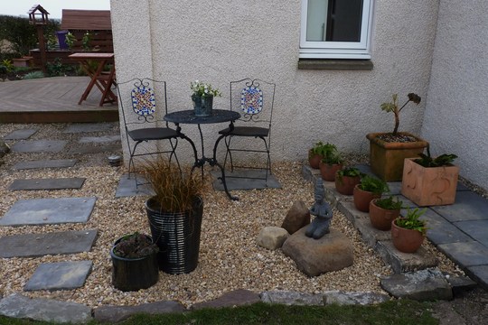 Ferns added to the new gravel bit...