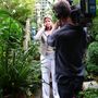 B.B.C television crew in the garden preparing to film for The Lord Mayor & Lady Mayoress of Bristol's visit July 18th 2008.