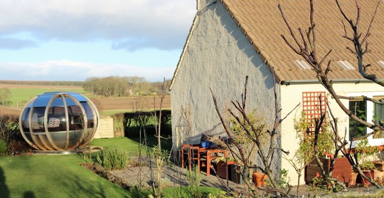 Pod and Herb Garden in the Sunlight