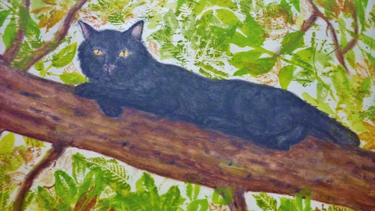 Guess who's cat this is but I've changed the foliage a bit.