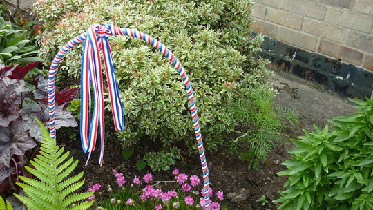 Getting ready with red white and blue.