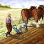 painting of ploughing