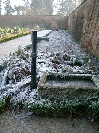 The old water pump in the walled garden
