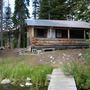 Old log cabin at Scot Lake