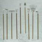 traditional stainless steel long handled fork