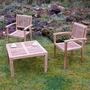Chichester Teak Stacking Chair Patio Set