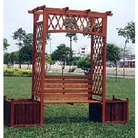 Jasmine Flat Top Arch Bench and Planters