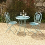 Antique Blue Steel Patio Set