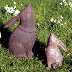 Cast Iron Moongazing Hares Large Pair