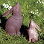 Cast Iron Moongazing Hares Large Pair