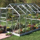 Single Door Aluminium Greenhouse With Toughened Glass & Base - 4 x 6 Model