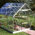Single Door Aluminium Greenhouse With Horticultural Glass & Base - 10 x 8 Model