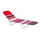 Widestripe Plastic Sun Lounger - Pink, Blue or Transparent
