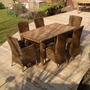 Adonis 150cm Teak Table, 4 Avery Chairs, 2 Armchairs