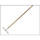 Stainless Steel Garden Rake  Wooden Handled