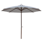 Green 2.7m Wooden Parasol