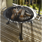 La Hacienda Large Black Fire Bowl
