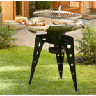 La Hacienda Stainless Steel Firepit and Grill