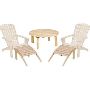 Neptune Albany Adirondack Coffee Table  2 Chairs