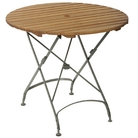 Neptune Chelsea Steel and FSC Acacia Round Table - 85cm