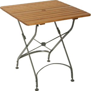 Neptune Chelsea Steel and FSC Acacia Square Table - 70cm