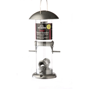 Tom Chambers Cast Aluminium Silver/Black Tower Feeder Seed 4