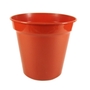 Plastic Glossy Plant Pot  Terracotta 33cm