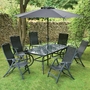 1.8m Provence Marble Garden Furniture Set