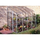 Aluminium Lean To 8 x 6 Greenhouse with Toughened Glass