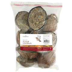 Chapelwood Bird Food - Coconut Halves Filled With Suet