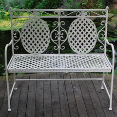 Lattice Metal Garden Bench