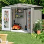 Biohort Europa 4A Metal Shed 3.16m x 1.56m Quartz Grey