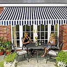 Richmond Patio Awning (2.5m - Blue and white striped)